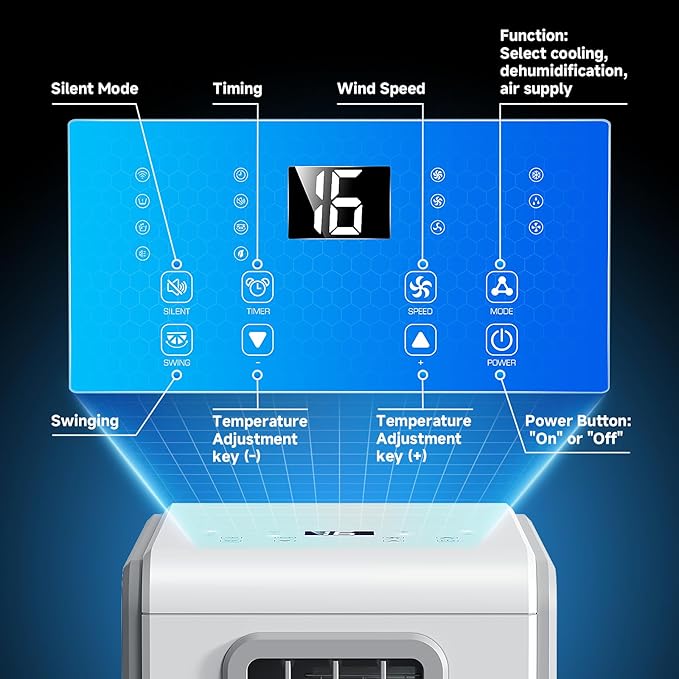 Climatiseur mobile 4-en-1 et refroidisseur d'air