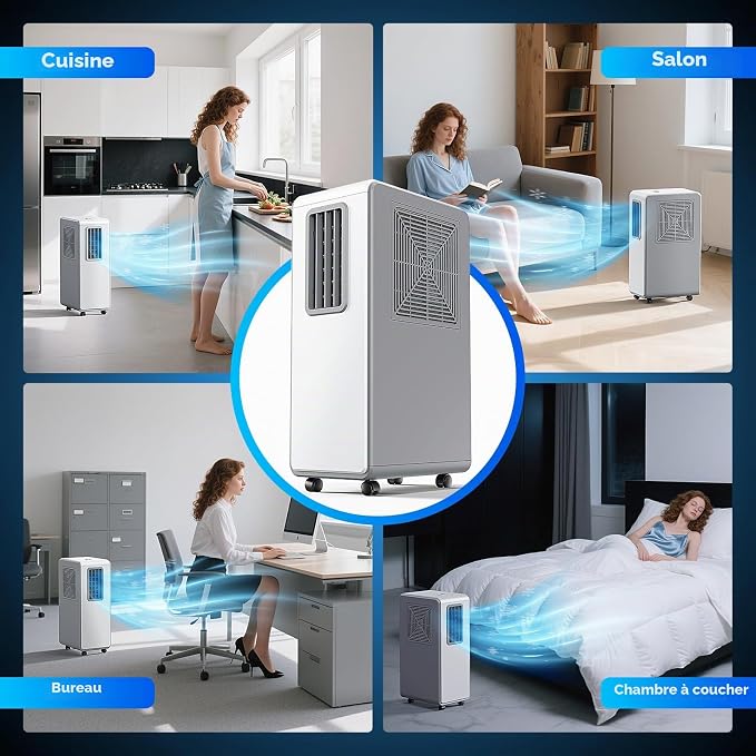Climatiseur mobile 4-en-1 et refroidisseur d'air
